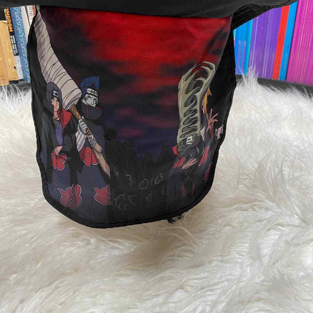 NARUTO SHIPPUDEN AKATSUKI BOONIE HAT W/ AKATSUKI NECK DRAPE BUCKET HAT - Picture 7 of 9